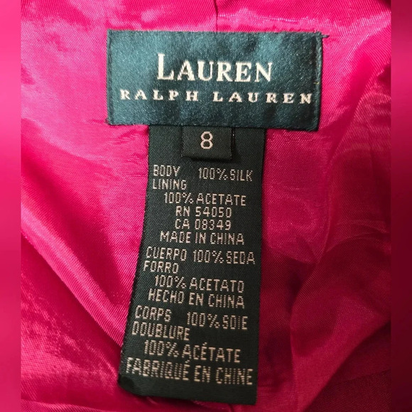 Lauren Ralph Lauren Black Label 100% Silk Plaid SS Dress in Sz 8 - Picture 12 of 12